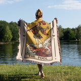 The Fool Tarot Woven Blanket – New Beginnings Throw
