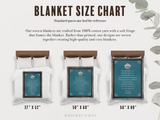 Namaste Lotus Woven Blanket – Mandala Fringe Throw – Meditation Decor
